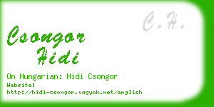 csongor hidi business card